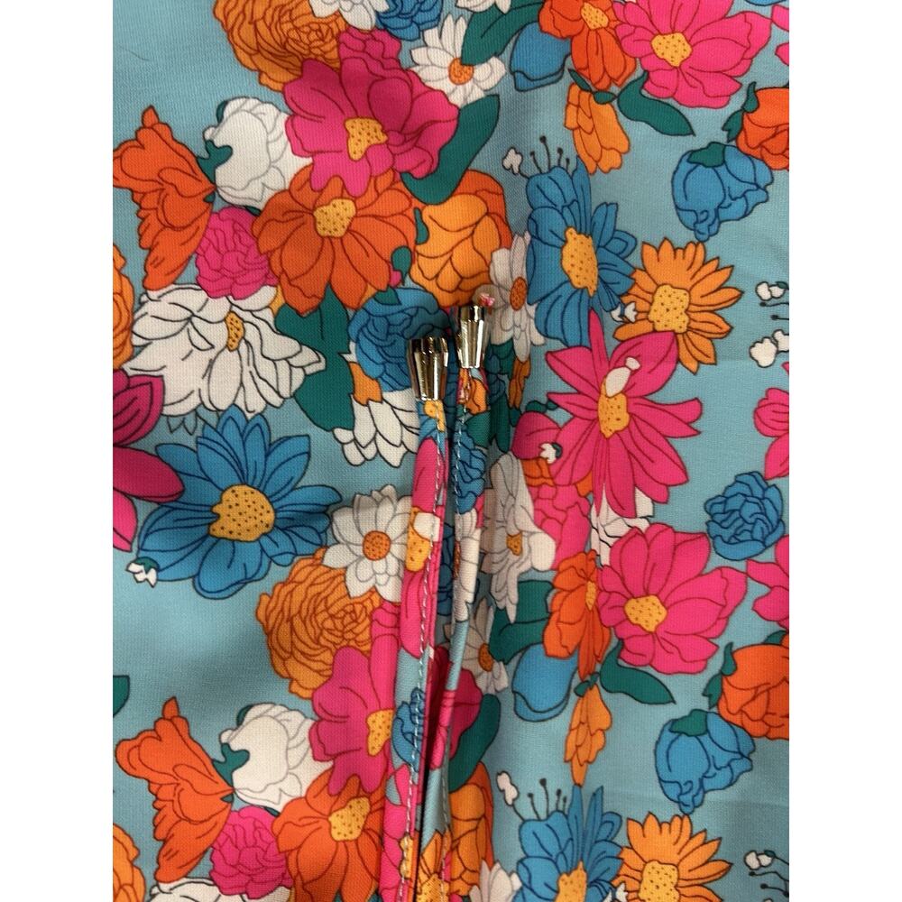 Women’s Boho Floral Peasant Blouse Balloon Sleeve Baby Doll Tunic Cottage Core S - Picture 5 of 6